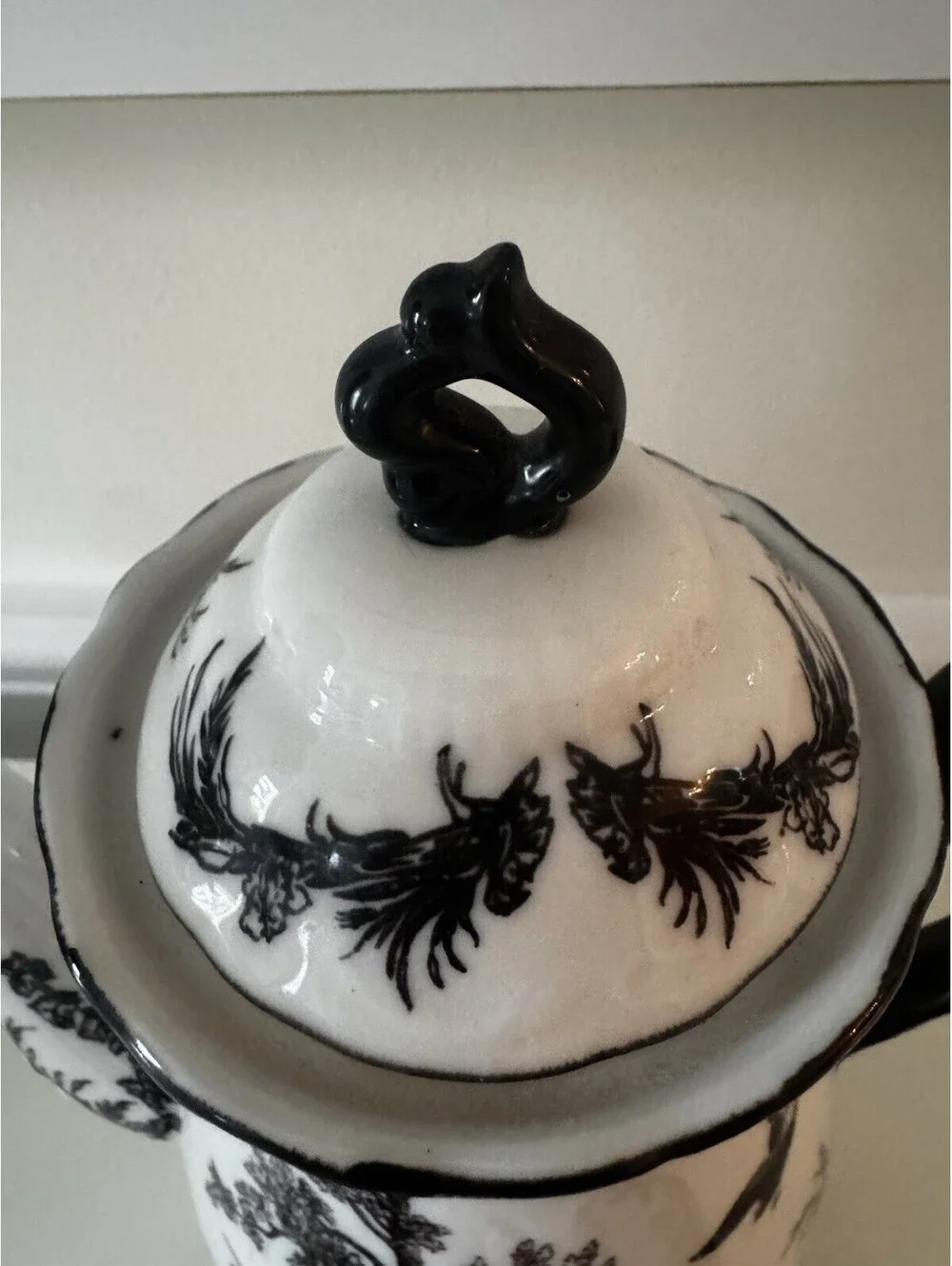 Aux Au Provence Tea/Coffee Pot. Vintage Rooster Pattern. Excellent Condition Set